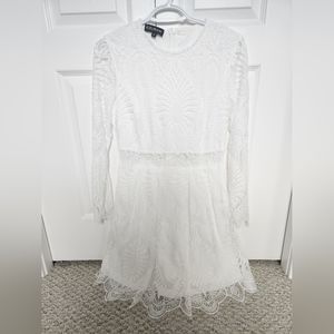 Lace Scallop Trim Dress